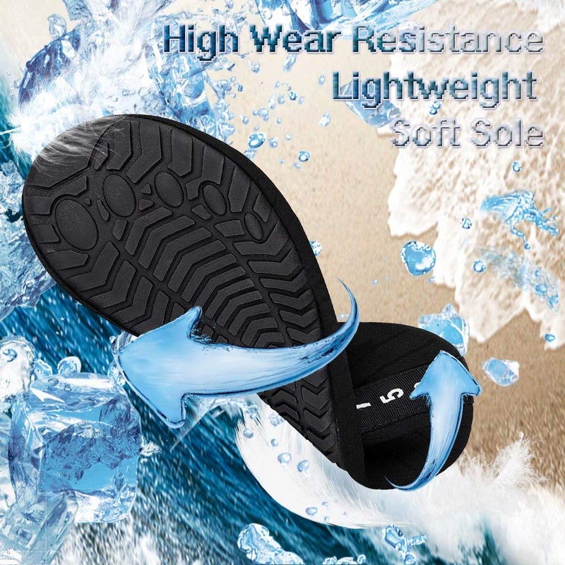 YALOX Water Shoes Women's Men's Outdoor Beach Swimming Aqua Socks Quick-Dry Barefoot Shoes Surfing Yoga Pool Exercise(Black,40/41EU) - Image 4